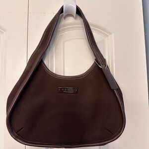 Brown neoprene Coach purse